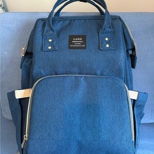 Blue LAND Diaper Backpack
